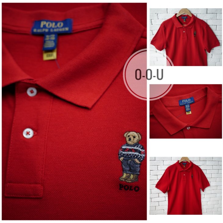 POLO RALPH LAUREN BOYS POLO BEAR COTTON MESH POLO