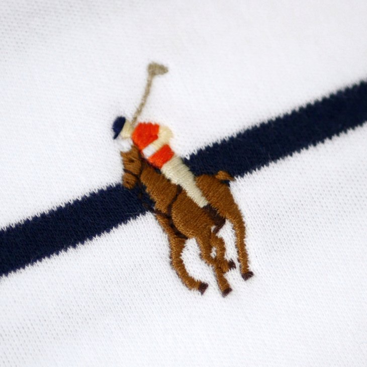 POLO RALPH LAUREN CUSTOM SLIM FIT STRIPED SOFT COTTON T-SHIRT