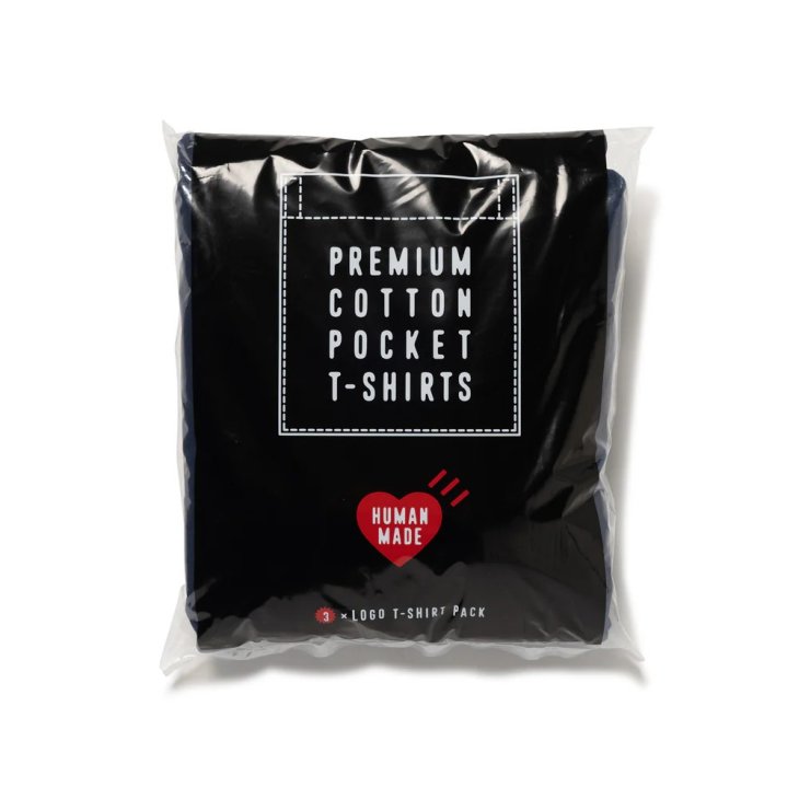 HUMAN MADE 3-PACK POCKET T-SHIRT