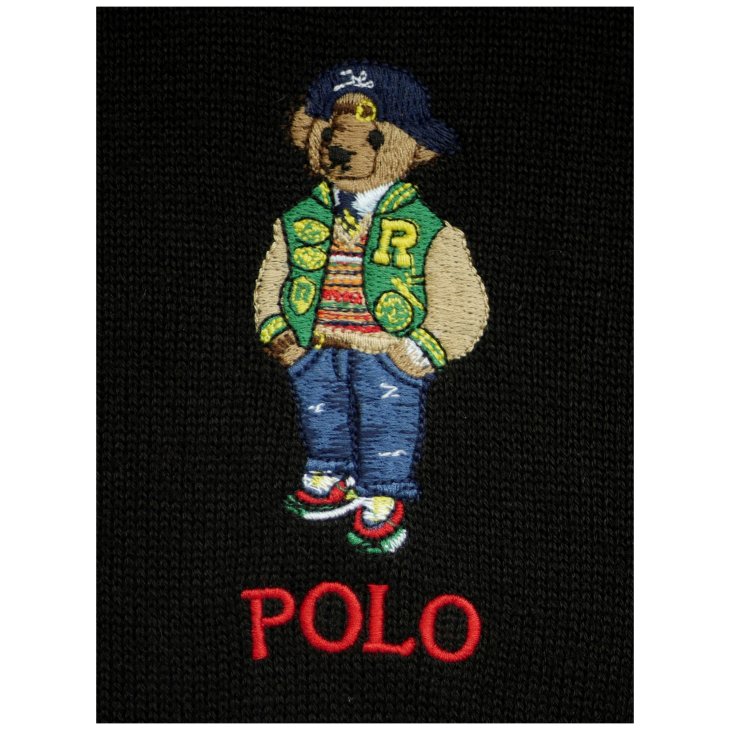 POLO RALPH LAUREN POLO BEAR QUARTER ZIP SWEATER