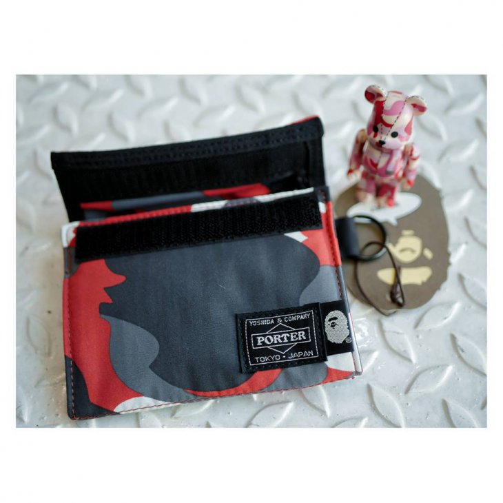 A BATHING APE BAPE X PORTER WARM UP CAMO WALLET