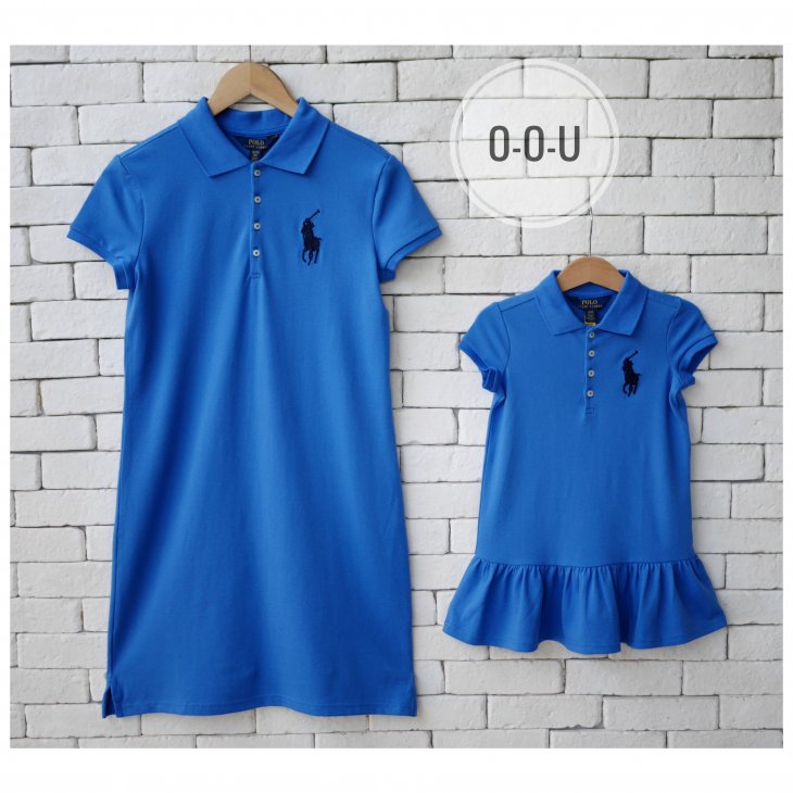 POLO RALPH LAUREN KIDS BIG PONY COTTON MESH POLO DRESS