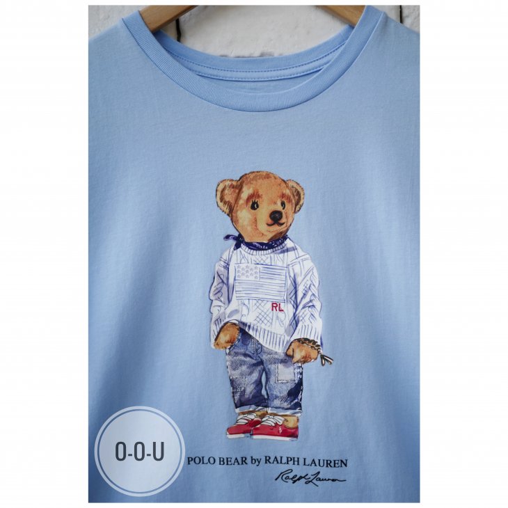 POLO RALPH LAUREN GIRLS POLO BEAR COTTON T-SHIRT