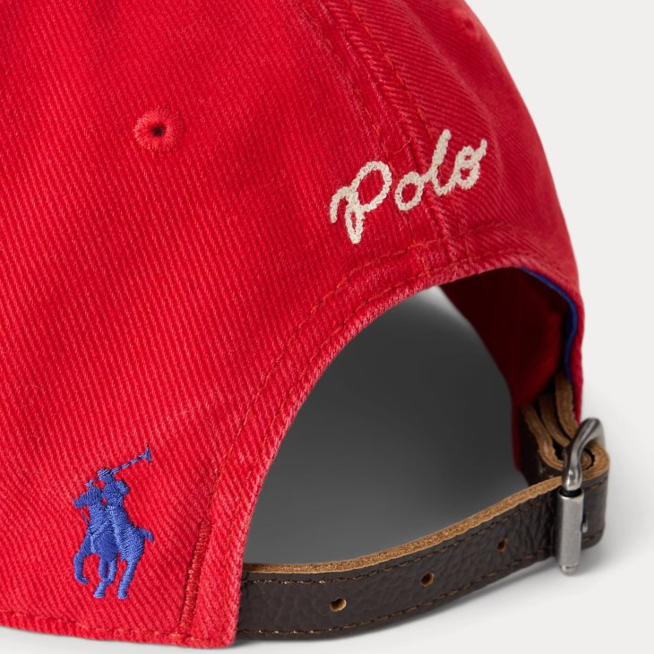 POLO RALPH LAUREN LOGO WASHED TWILL BALL CAP