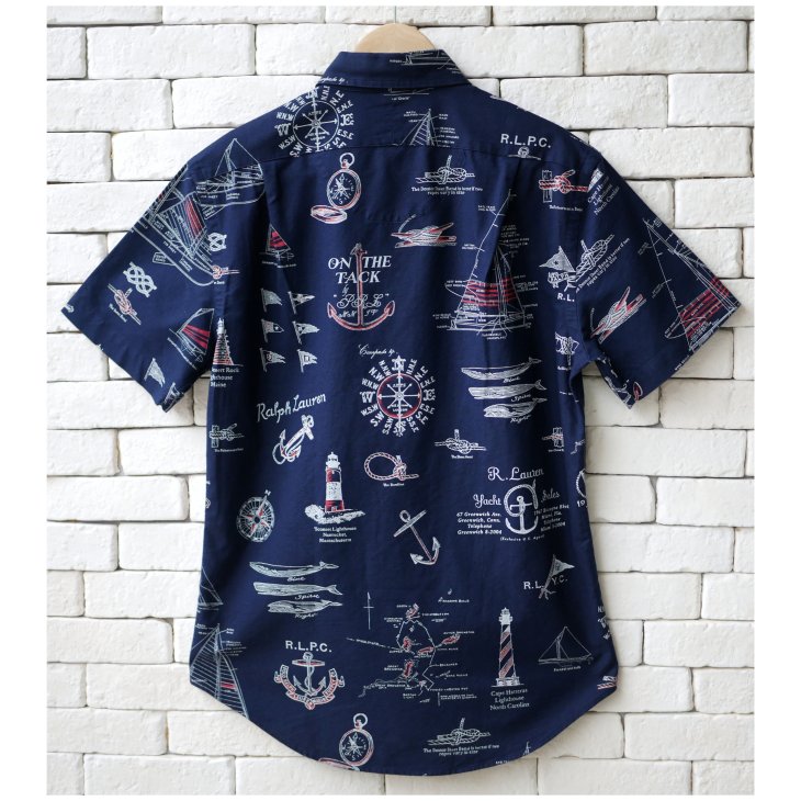 POLO RALPH LAUREN CLASSIC FIT NAUTICAL PRINT OXFORD SHIRT