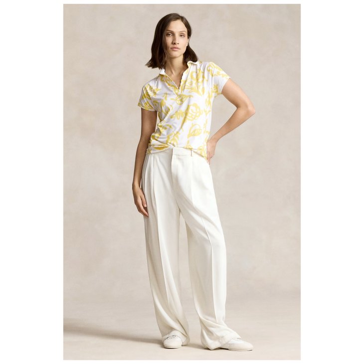 POLO RALPH LAUREN RLX TAILORED FIT FLORAL JERSEY POLO SHIRT