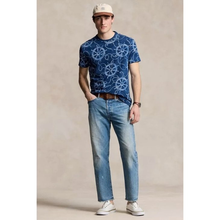 POLO RALPH LAUREN CLASSIC FIT NAUTICAL JERSEY T-SHIRT