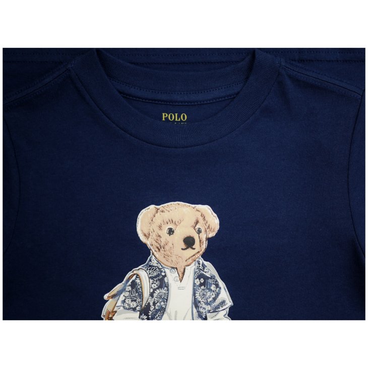 POLO RALPH LAUREN KIDS POLO BEAR COOTON JERSEY T-SHIRT