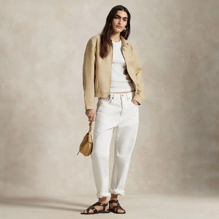 POLO RALPH LAUREN WOMEN LINEN WINDBREAKER