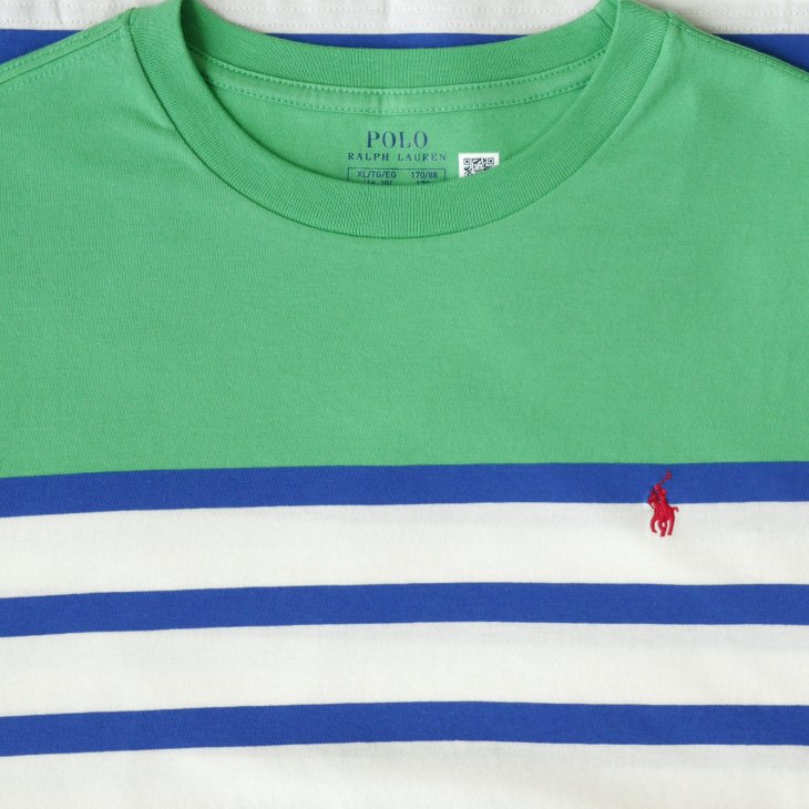 POLO RALPH LAUREN BOYS STRIPED COTTON JERSEY TEE