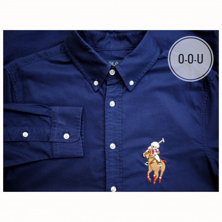 POLO RALPH LAUREN  CUSTOM FIT POLO BEAR OXFORD SHIRT