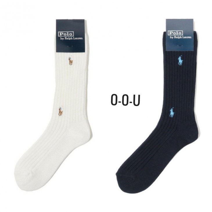 POLO RALPH LAUREN X BEAMS DOUBLE PONY RIB SOX
