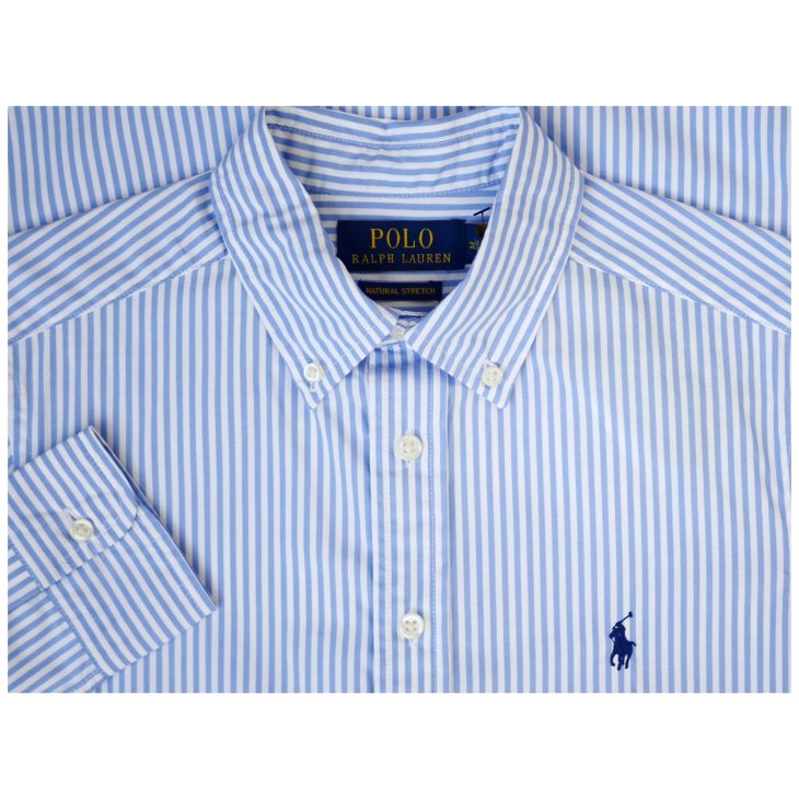 POLO RALPH LAUREN BOYS STRIPED COTTON POPLIN SHIRT