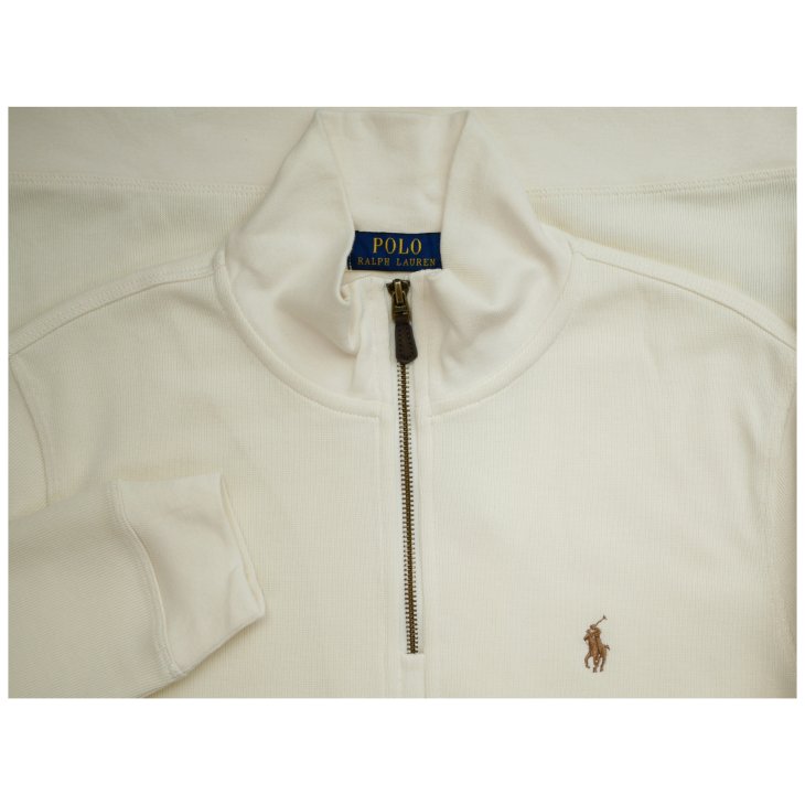 POLO RALPH LAUREN COTTON QUARTER-ZIP SWEATER