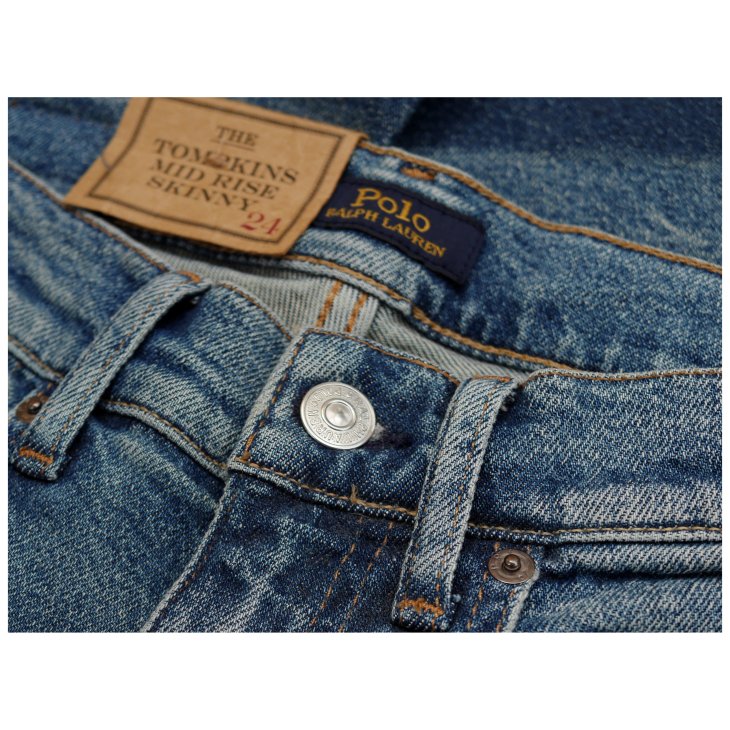 POLO RALPH LAUREN WOMEN TOMPKINS MID RISE SKINNY