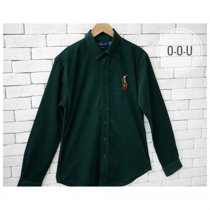 POLO RALPH LAUREN CUSTOM FIT POLO BEAR CORDUROY SHIRT