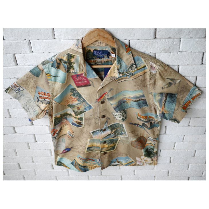 POLO RALPH LAUREN CLASSIC FIT POSTCARD PRINT CHINO SHIRT