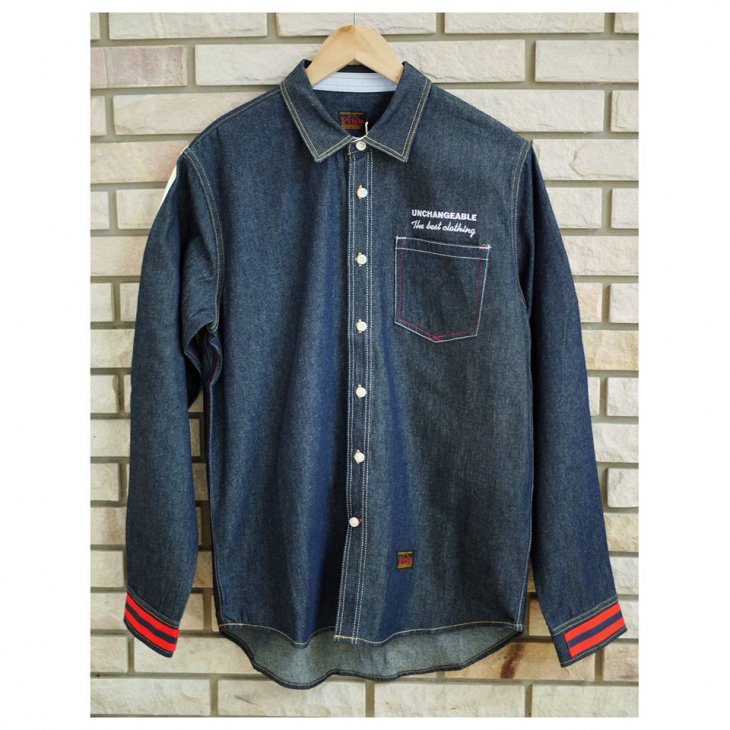 EVISU Daicock Backprint Denim Shirt