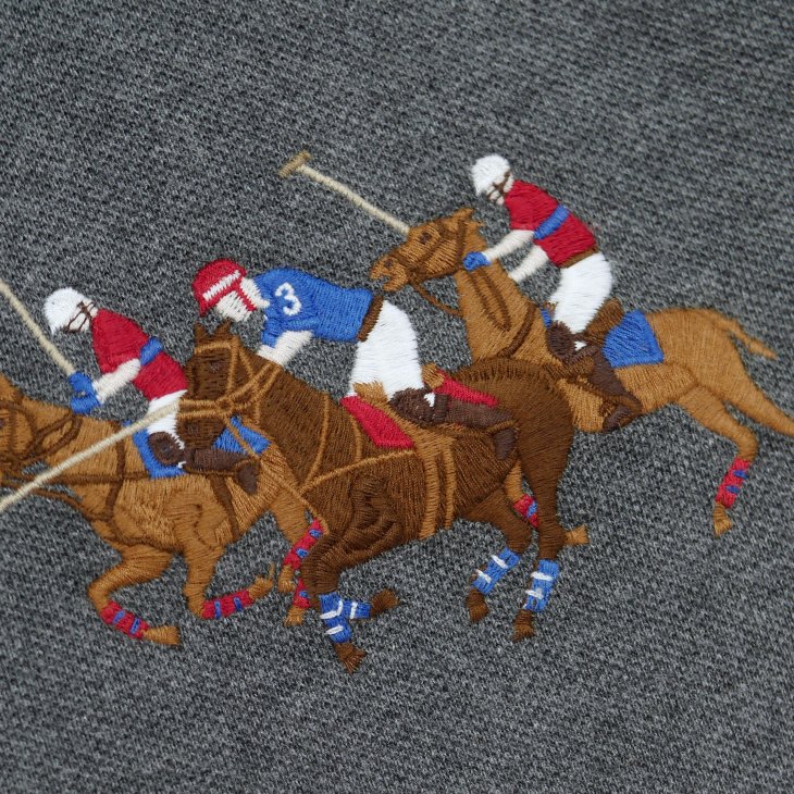 POLO RALPH LAUREN CUSTOM SLIM FIT TRIPLE PONY POLO SHIRT