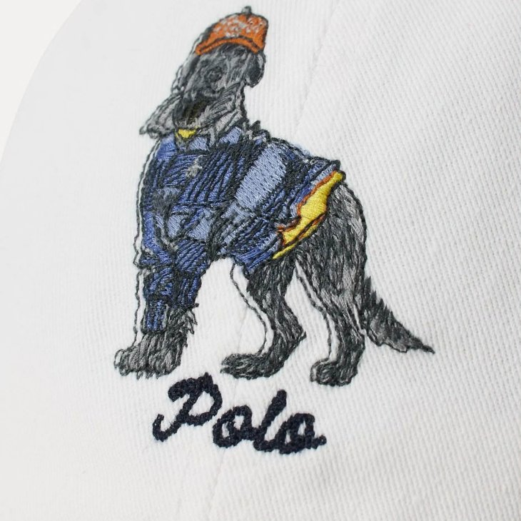 POLO RALPH LAUREN DOG-EMBROIDERED TWILL BALL CAP