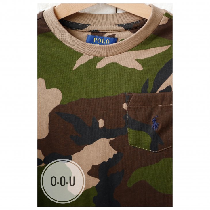 POLO RALPH LAUREN KIDS CAMO POCKET T-SHIRT