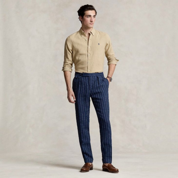 POLO RALPH LAUREN SLIM FIT LINEN SHIRT