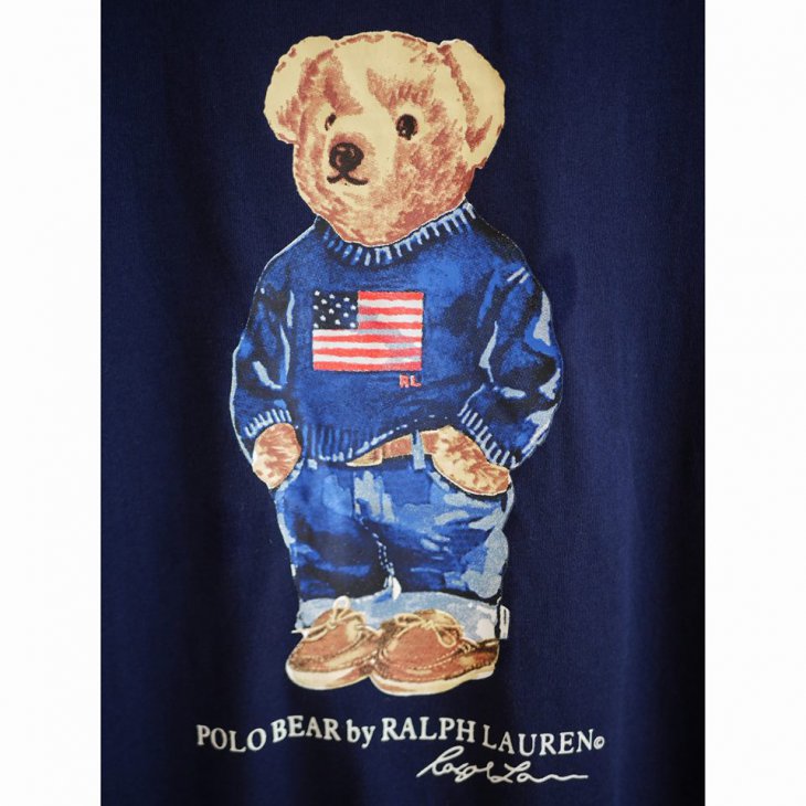 POLO RALPH LAUREN FLAG BEAR COTTON T-SHIRT