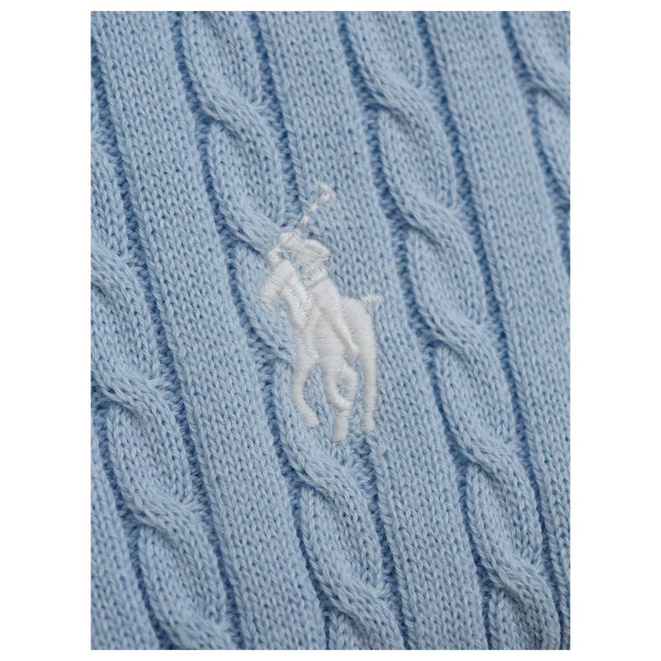POLO RALPH LAUREN WOMEN COTTON CABLE KNIT POLO SHIRT