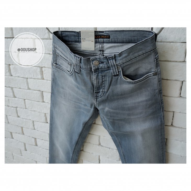 NUDIE JEANS TIGHT LONG JOHN SKINNY FIT STRETCH DAMASKUS STEEL