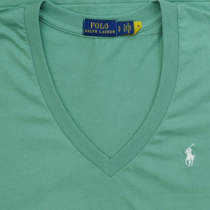 POLO RALPH LAUREN WOMEN COTTON JERSEY V-NECK TEE