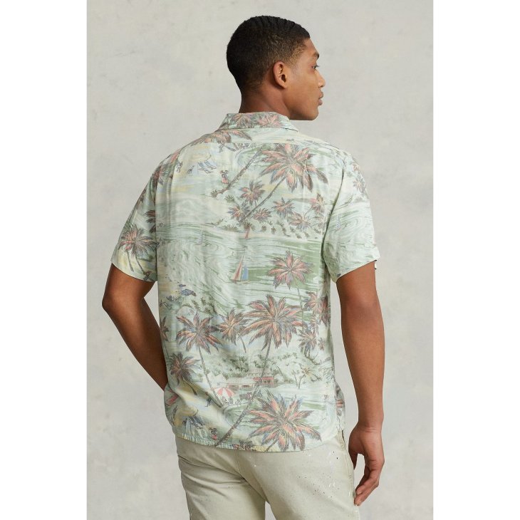 POLO RALPH LAUREN CLASSIC FIT TROPICAL-PRINT CAMP SHIRT