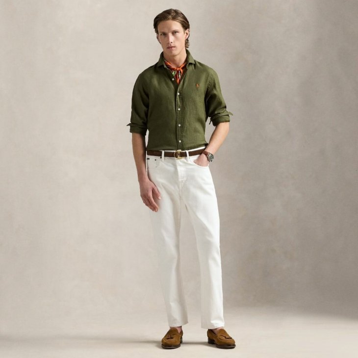 POLO RALPH LAUREN SLIM FIT LINEN SHIRT