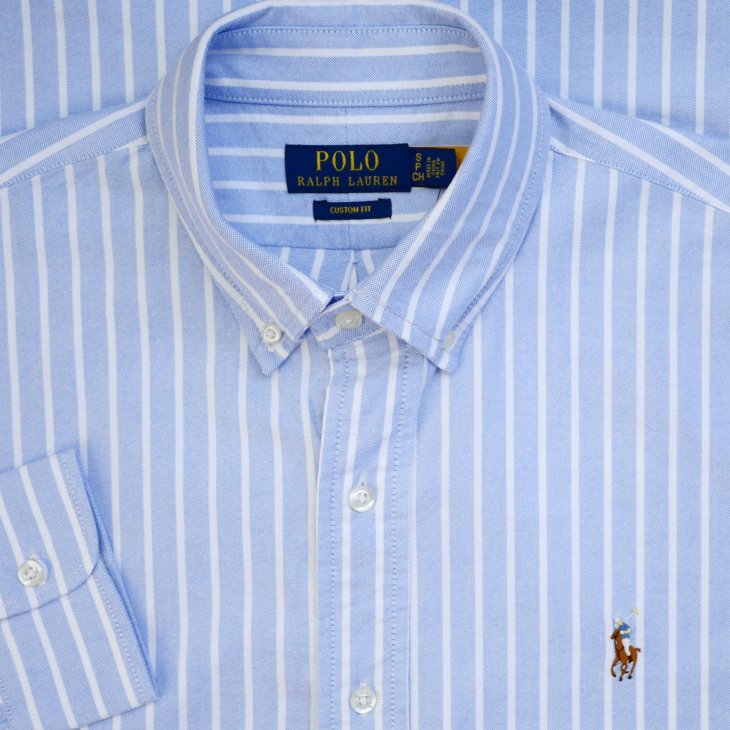 POLO RALPH LAUREN CUSTOM FIT STRIPED OXFORD SHIRT