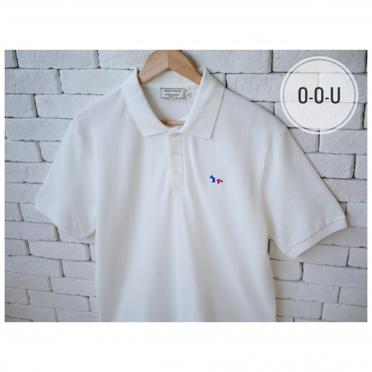 MAISON KITSUNE TRICOLOR FOX PATCH CLASSIC POLO