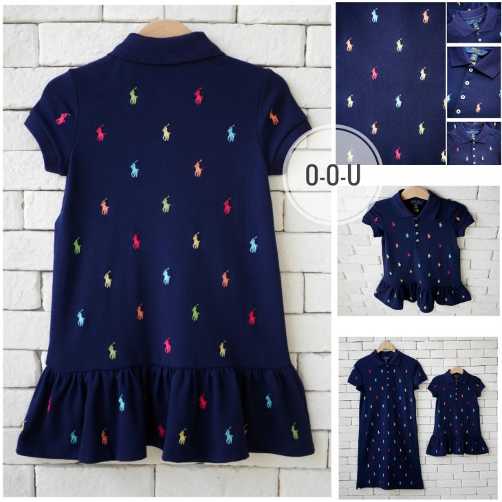 POLO RALPH LAUREN KIDS POLO PONY MESH POLO DRESS