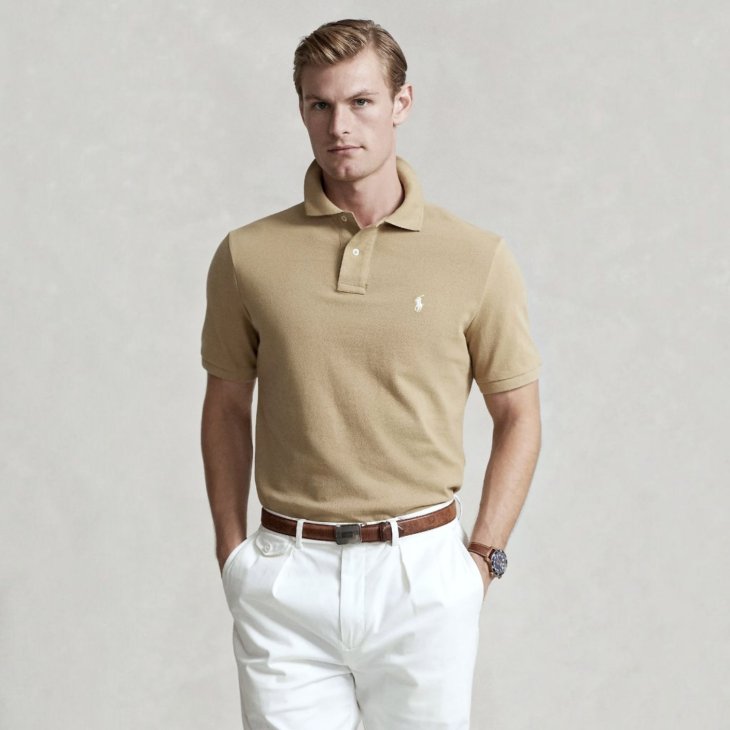 POLO RALPH LAUREN THE EARTH CUSTOM SLIM FIT POLO SHIRT
