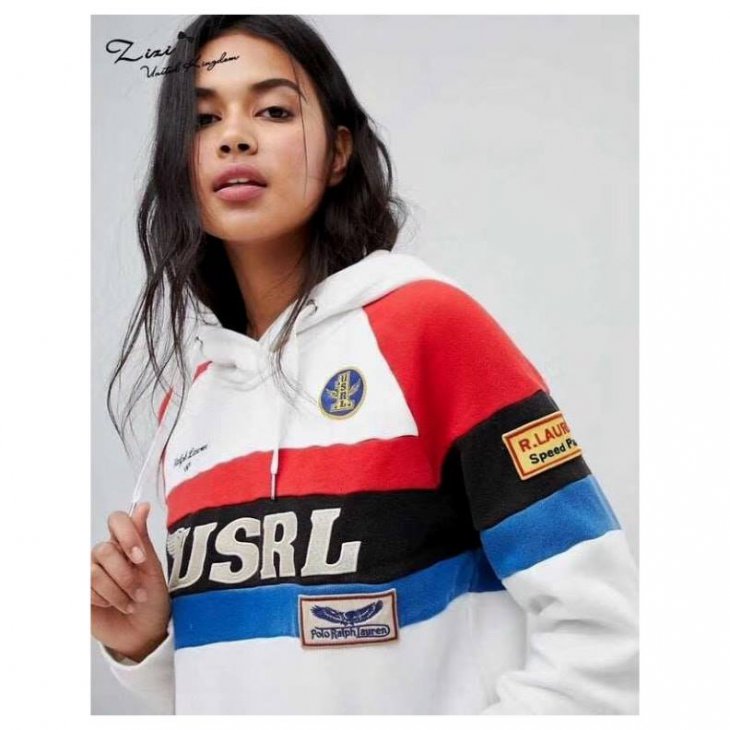 POLO RALPH LAUREN PATCHWORK FLEECE HOODIE