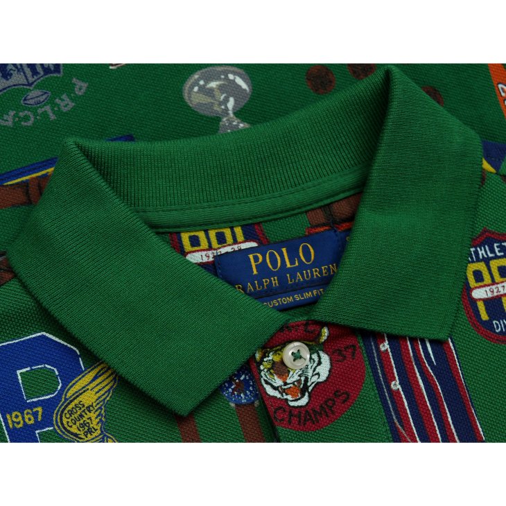 POLO RALPH LAUREN CLASSIC FIT GRAPHIC MESH POLO SHIRT