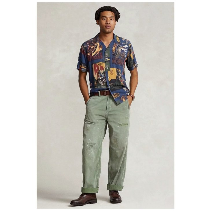 POLO RALPH LAUREN CLASSIC FIT PRINT CAMP SHIRT