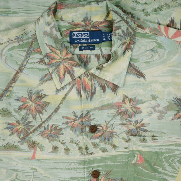 POLO RALPH LAUREN CLASSIC FIT TROPICAL-PRINT CAMP SHIRT