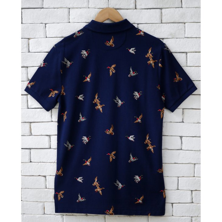 POLO RALPH LAUREN CUSTOM SLIM DUCK PRINT MESH POLO SHIRT