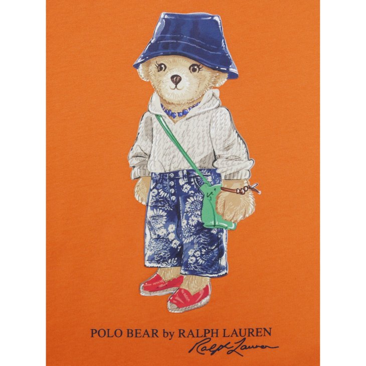 POLO RALPH LAUREN KIDS POLO BEAR COTTON JERSEY T-SHIRT