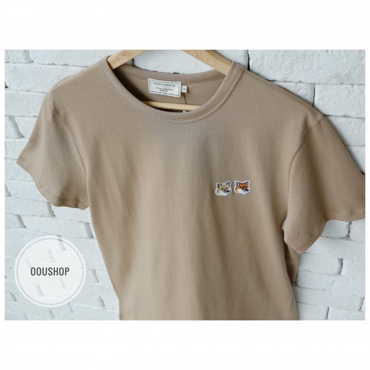 MAISON KITSUNE TEE-SHIRT DOUBLE FOX HEAD PATCH