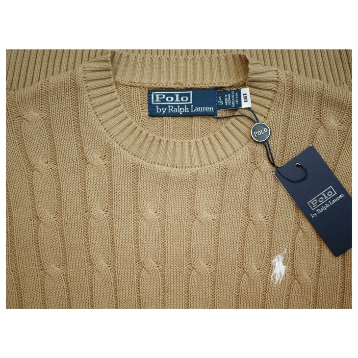 POLO RALPH LAUREN WOMEN COTTON CABLE SHORT SLEEVE JUMPER