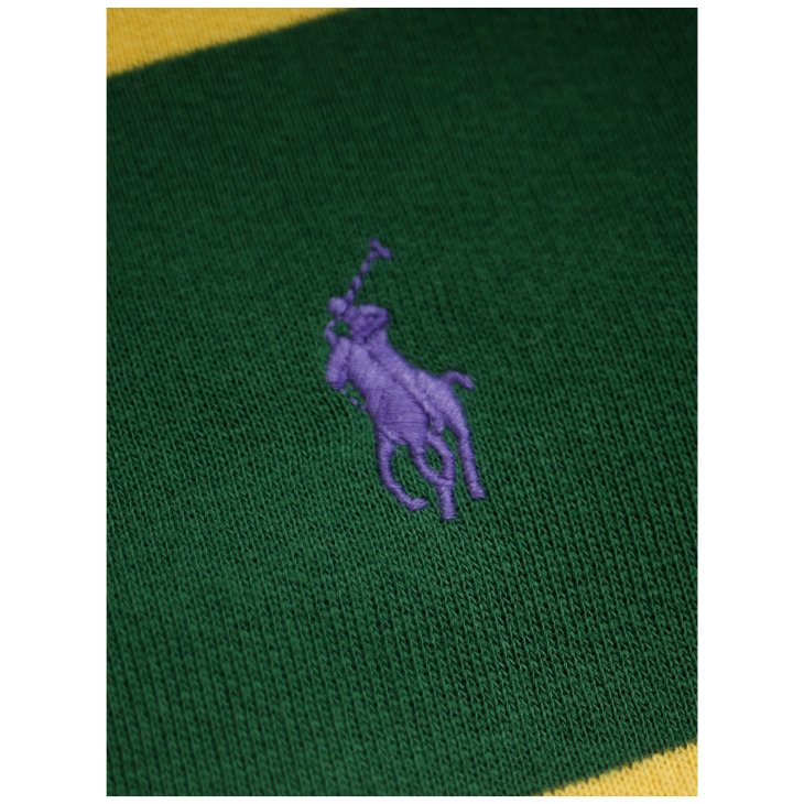 POLO RALPH LAUREN THE RL FLEECE STRIPED RUGBY SWEATSHIRT