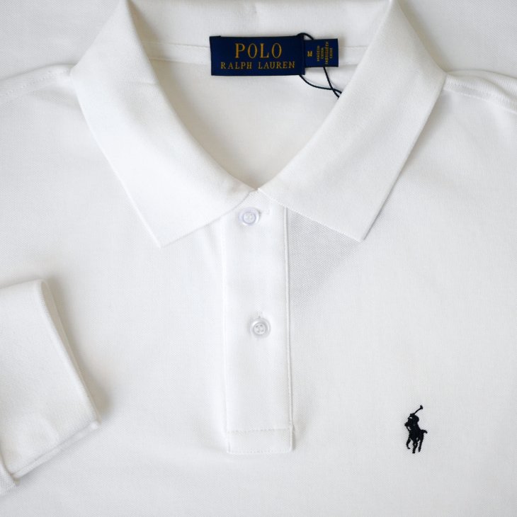POLO RALPH LAUREN MESH LONG-SLEEVE POLO SHIRT