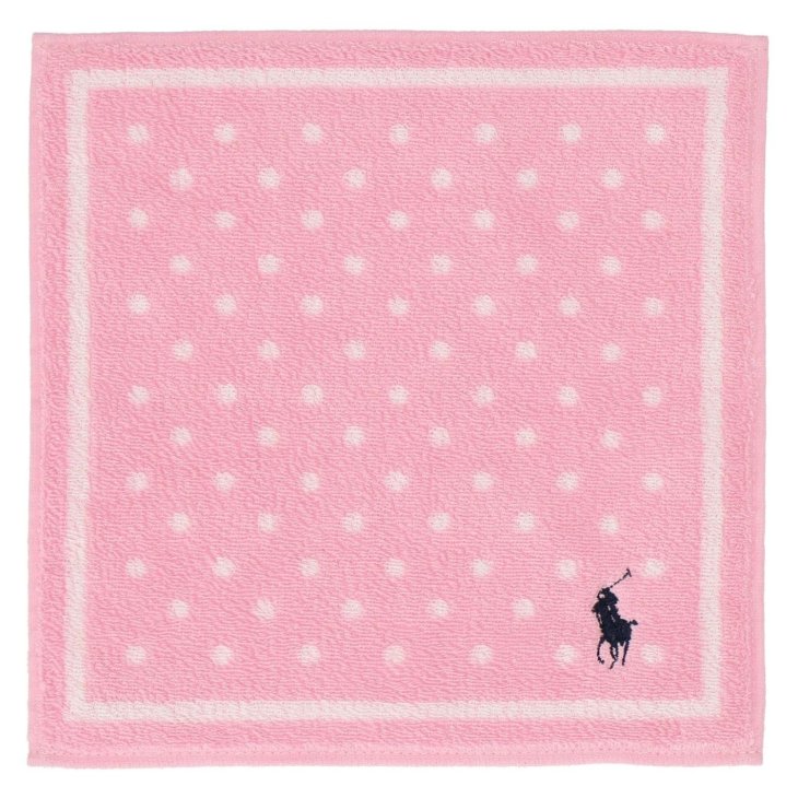 POLO RALPH LAUREN POLKA DOT COTTON TERRY HANDKERCHIEF