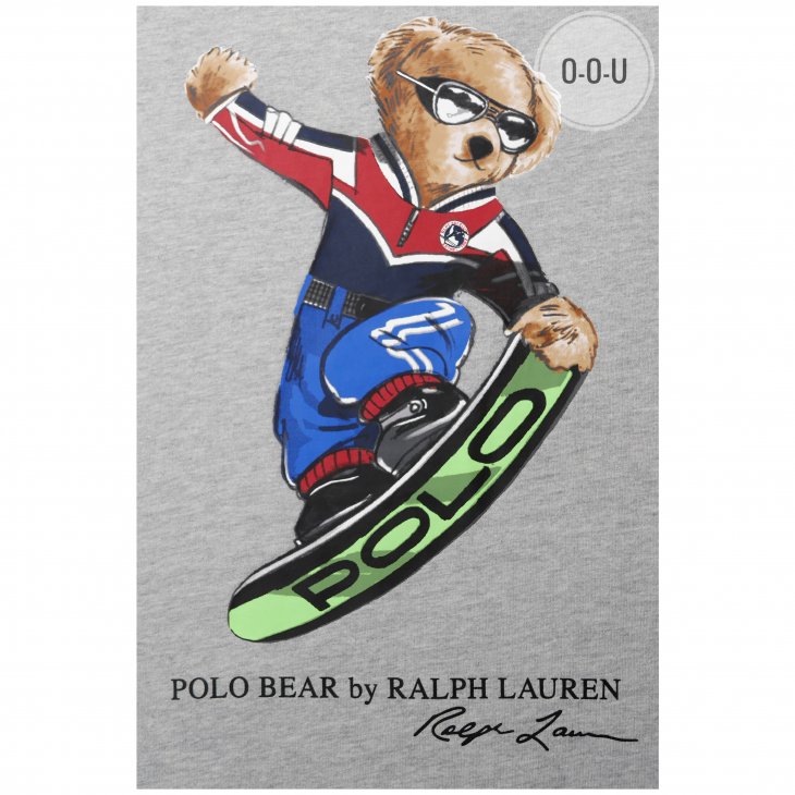 POLO RALPH LAUREN BOYS SNOWBOARD BEAR COTTON T-SHIRT