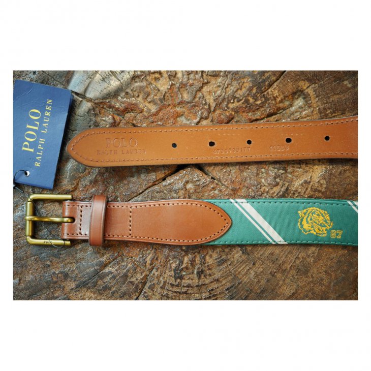 POLO RALPH LAUREN FOX-OVERLAY WEBBED BELT