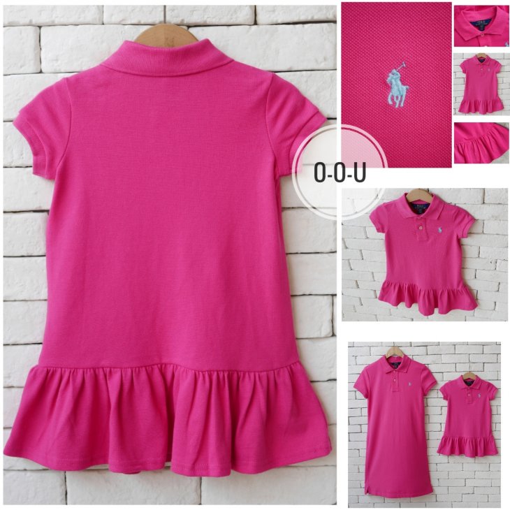 POLO RALPH LAUREN KIDS COTTON MESH POLO DRESS
